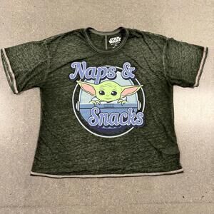 NWOT LucasFilm Star Wars Baby Yoda Naps & Snacks Shirt - Youth L (12/14)